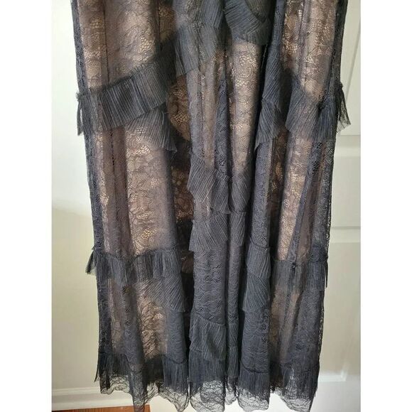 City chic maxi sexi ruffles black lace dress M/18 NWT - Picture 9 of 13